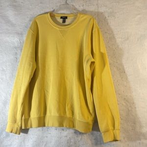 Men’s Forever 21 Yellow Pullover Fleece Sweatshirt Size Large